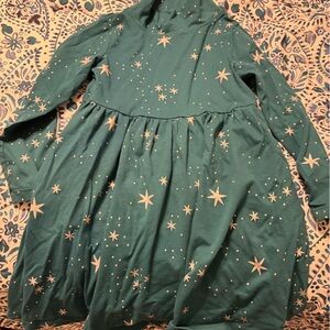 Hanna Andersson Teal Starry Kids Dress